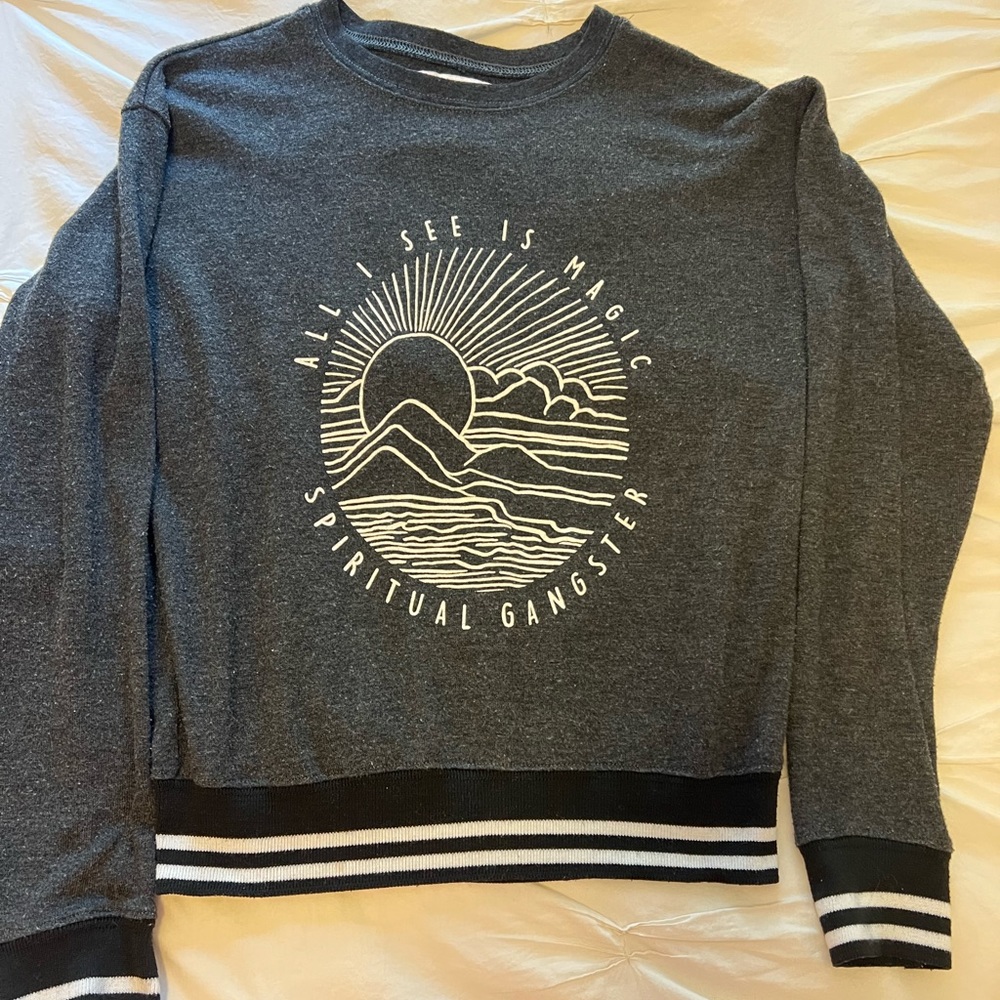 Spiritual Gangster black thin sweatshirt